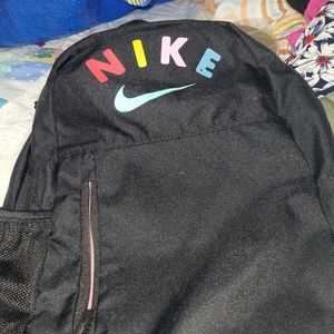 Nike Backpack Black with rainbow colors